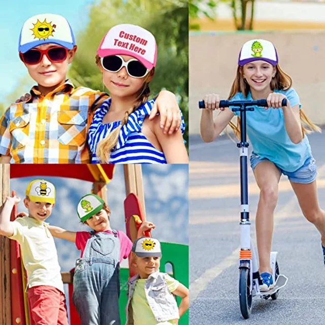 2023 Kids Baby Casual Foam Trucker Hats Wholesale Children 2 Tone Blank Mesh Trucker Cap