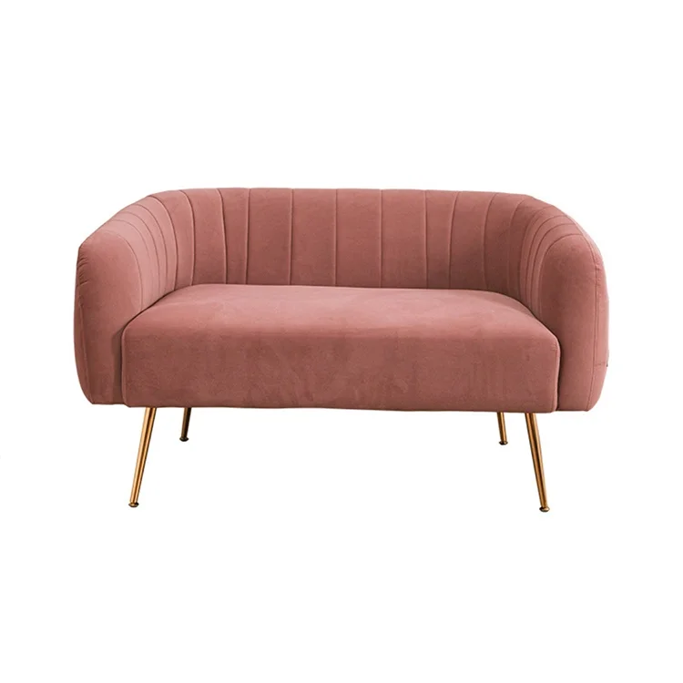 Итальянская модель, современная, горячая распродажа, розовый диван с золотыми ножками