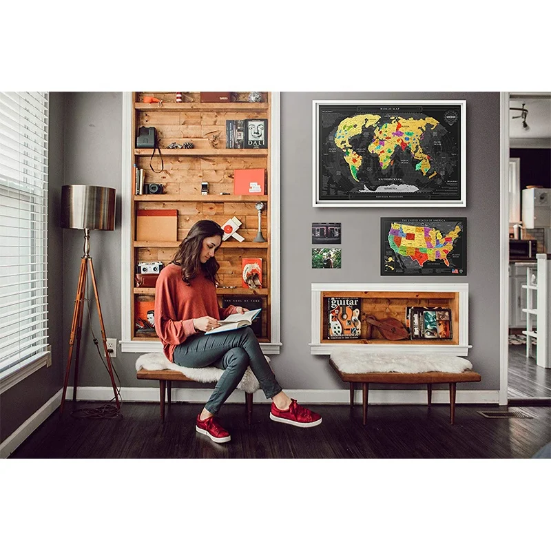 
Best Selling Customizable Accessories World Map 
