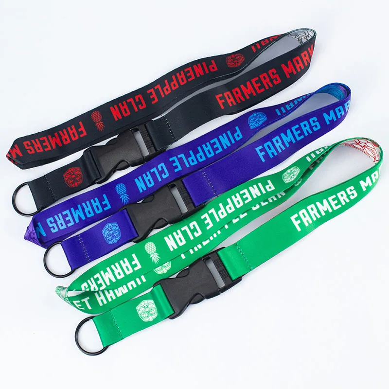 Eco Friendly Personalised Rounded Screen Print Custom Woven String Strap Polyester Lanyard Logo Airbus for Mobile Phone Material