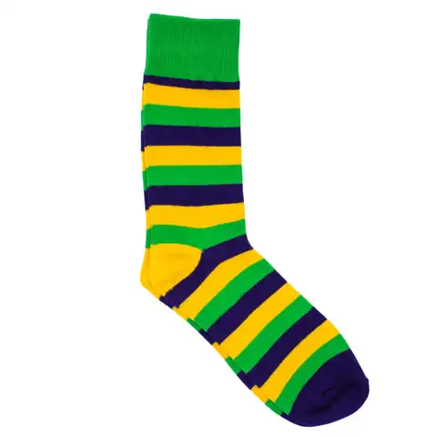 2024 Mardi Gras Cotton Novelty Socks for Men Shoe Size 7-12