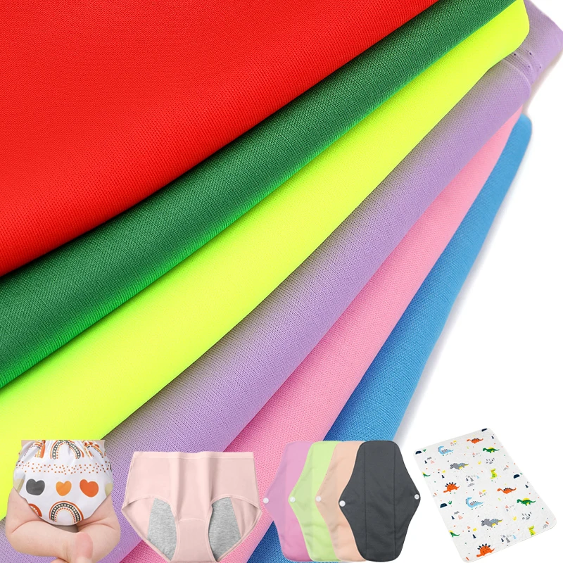 Premium100 % полиэстер PUL ткань для подгузников полиуретан водонепроницаемый ТПУ дышащий домашний текстиль ламинированная