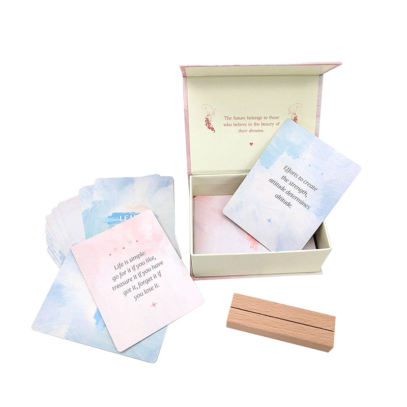 Magnetic Flash Cards Custom Printing Service Custom Logo Affirmation Card for Playing Games Made of Paper