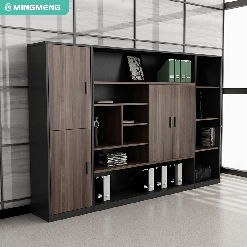 Modern Luxury Executive Office Furniture Set Wood Desk & Chair With File Cabinet for Home Hotel or School for Villas