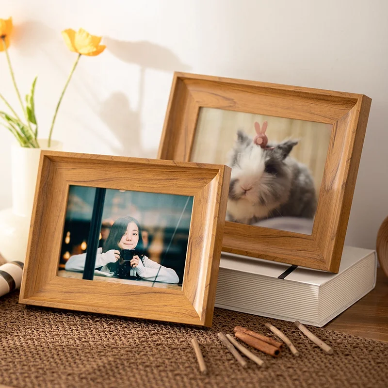 Wooden Photo Picture Clear photo Frame Solid Wood Photo Frame for Living Room Bedroom