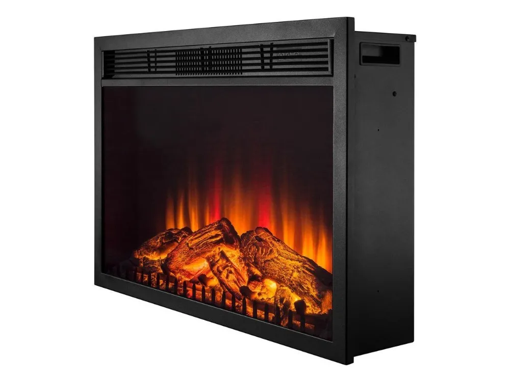 Cheap led adjustable flame remote control insert electric fireplace with mantel