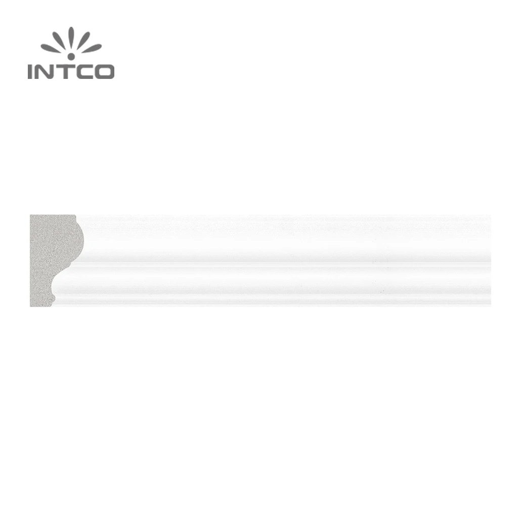 INTCO New Arrival Decorative Plastic Waterproof Flexible Trim Wall Panel White  Moulding Quick Install Chair Rail