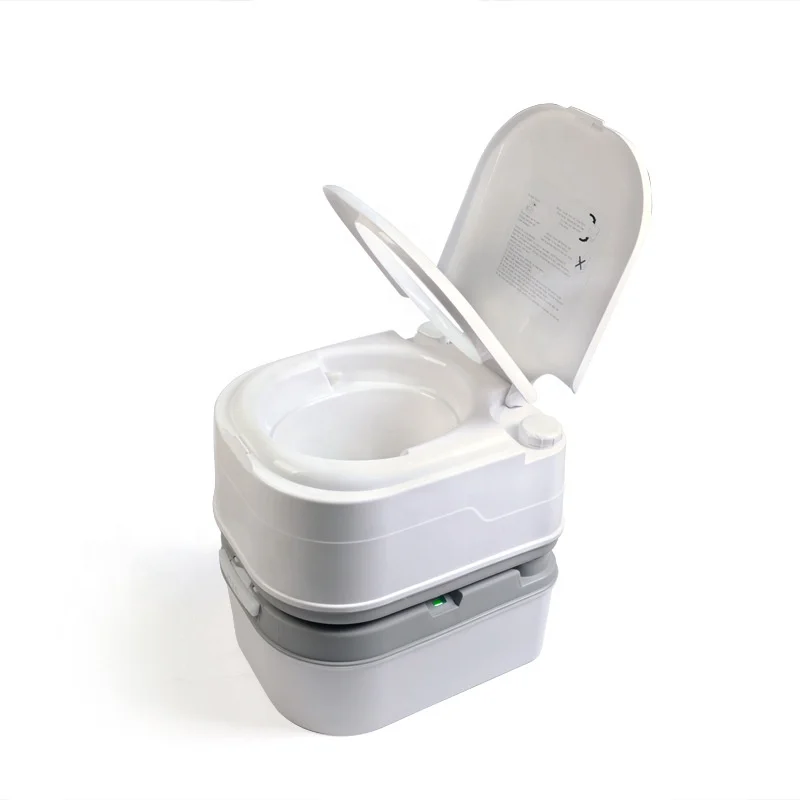 Outdoor 24L large-capacity camping mobile toilet double water hand pump portable toilet with water level display