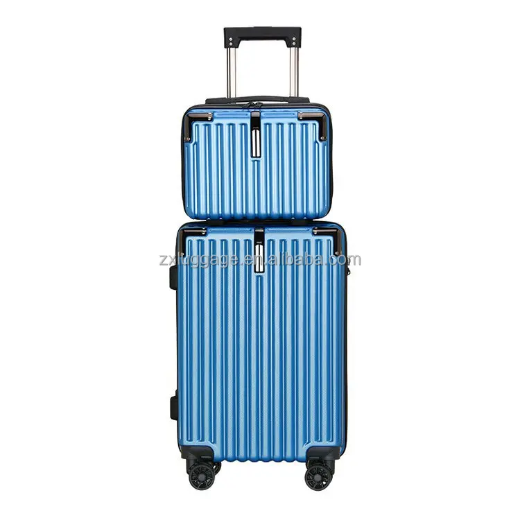 wholesale abs+pc hard 20/24/28 inch american travel 3pcs set designer luggage and bags guangdong with 14inch beauty case