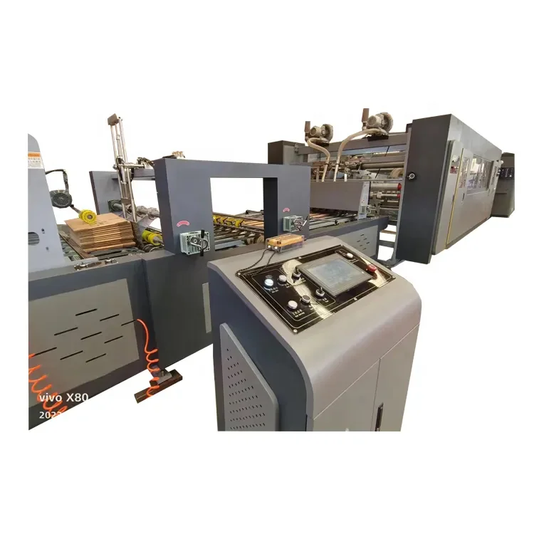 High Speed FFG flexo printer slotter rotary die cutter in line folder gluer and automatic bundling machine