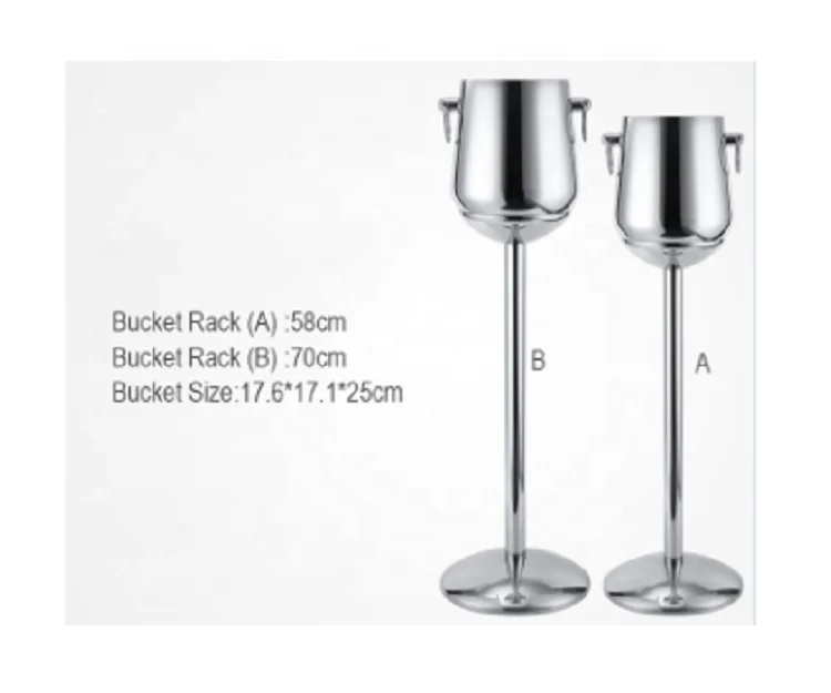 Stainless Steel British Double Wine Cooler with Stand Holder Metal Ice Bucket from China Manufacturer