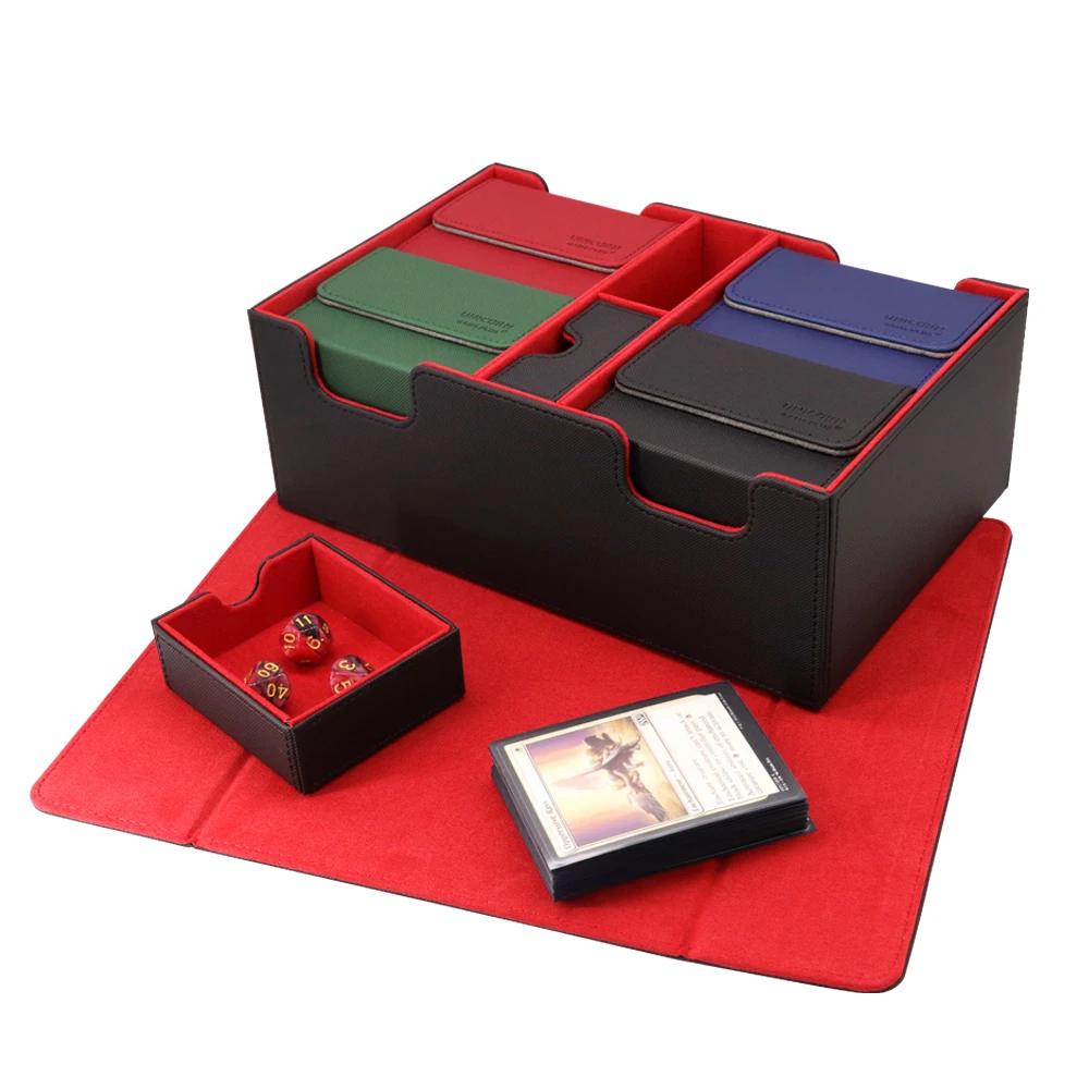 UGP-400 New Arrival Removable Cover Premium PU Leather Game Card Deck Box 400+