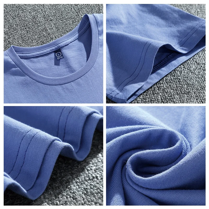 T Shirts Man Tshirts Wear Plain Blank 100% Cotton Casual Long Casual Custom Logo Printing Low MOQ Mens Customized Colors 1 Piece