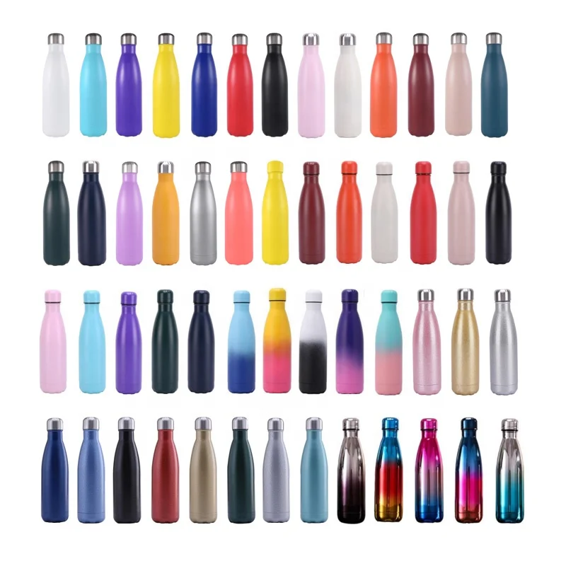 Wholesale Engravable Insulated Stainless Steel Cola Shaped Water Bottle with Custom Logo