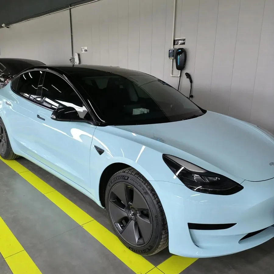 KDPPF High Quality Installation-Friendly TPU Color PPF Fade Proof High Glossy Not Leave Glue Ice Blue Car Wrap