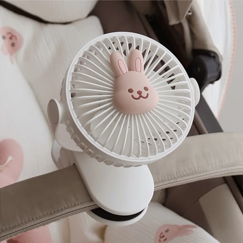 New Arrival Portable Mini Stroller Fan Rechargeable Quiet Personal USB Fan Car Seat Small Fan for Desk Stroller Ride-In