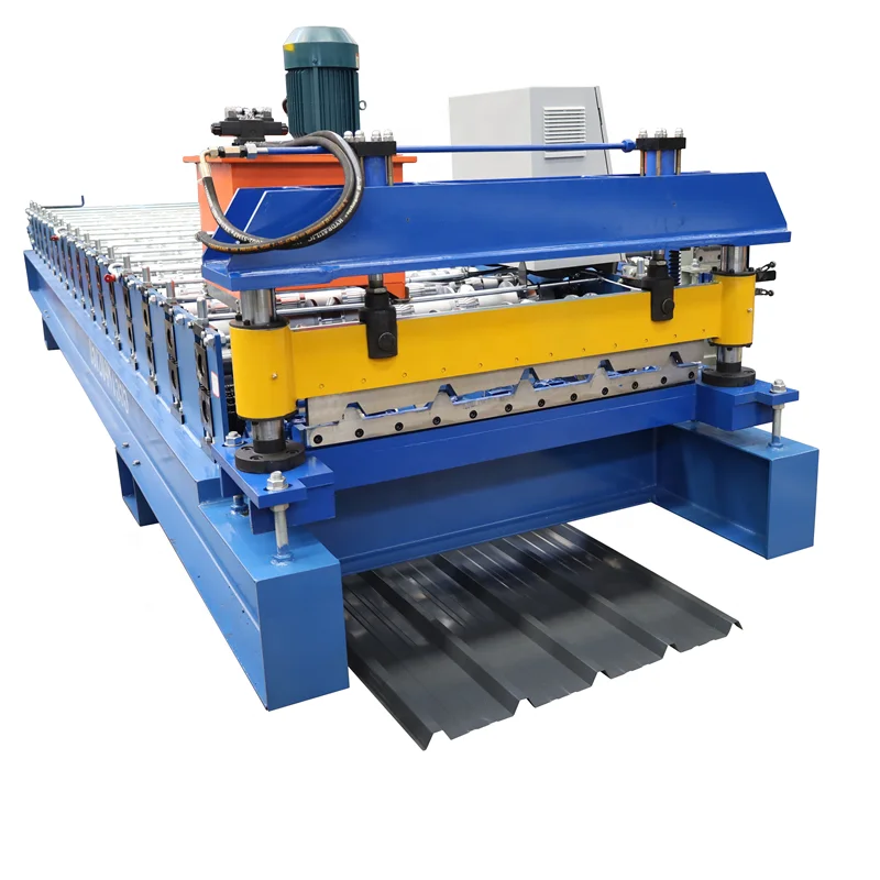 JCX 950 single layer trapezoidal roofing steel sheet roll forming machine IBR color tile making machine