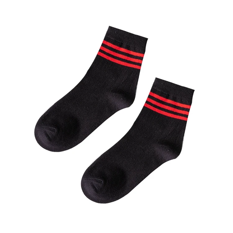 
Wholesale Autumn Rainbow Striped Middle Tube Female Socks Japanese Long Socks Trendy Street Korean Candy 5colors Socks 