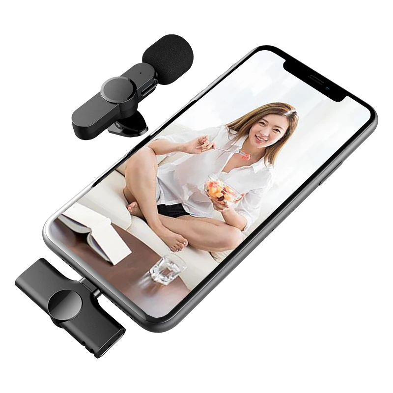  EP033 factory wholesales Newly designed 2.4G wireless microphone for iphone portable podcast with