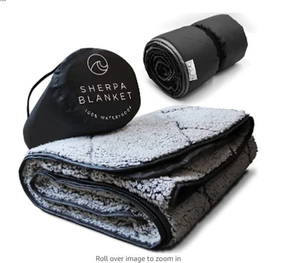 Customization Roll UP Warm Fleece Recycled Camp Blanket