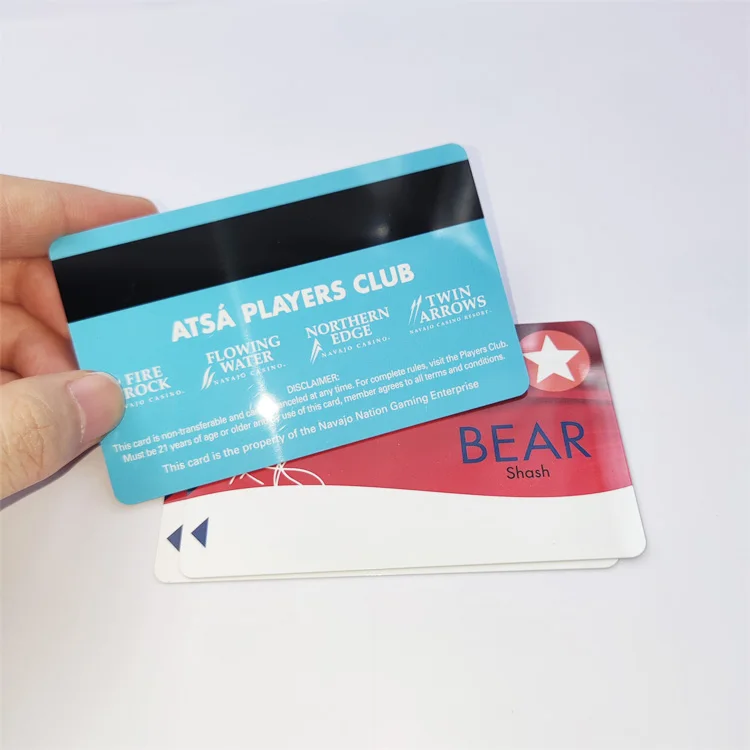 Custom magnetic stripe card glossy PVC plastic Membership Gift card printing