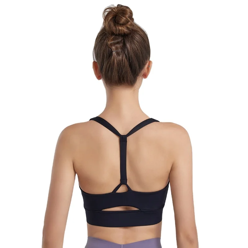 TOPKO Wholesale High Quality Gym Wear Back Cross Top Sports Bra Women Fitness Push Up Yoga Bra