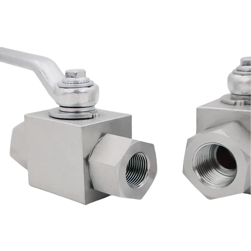 aside mounting holes series ball valve with holes KHB hydraulic ball valve stainless steel KHB ball valve