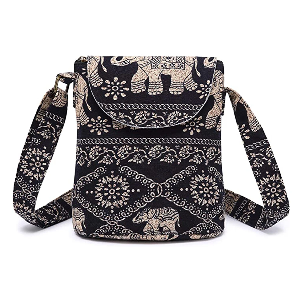 Custom Boho Hobo bag Cotton Side Shoulder Cross Body Sling Bohemian Hippie Bags