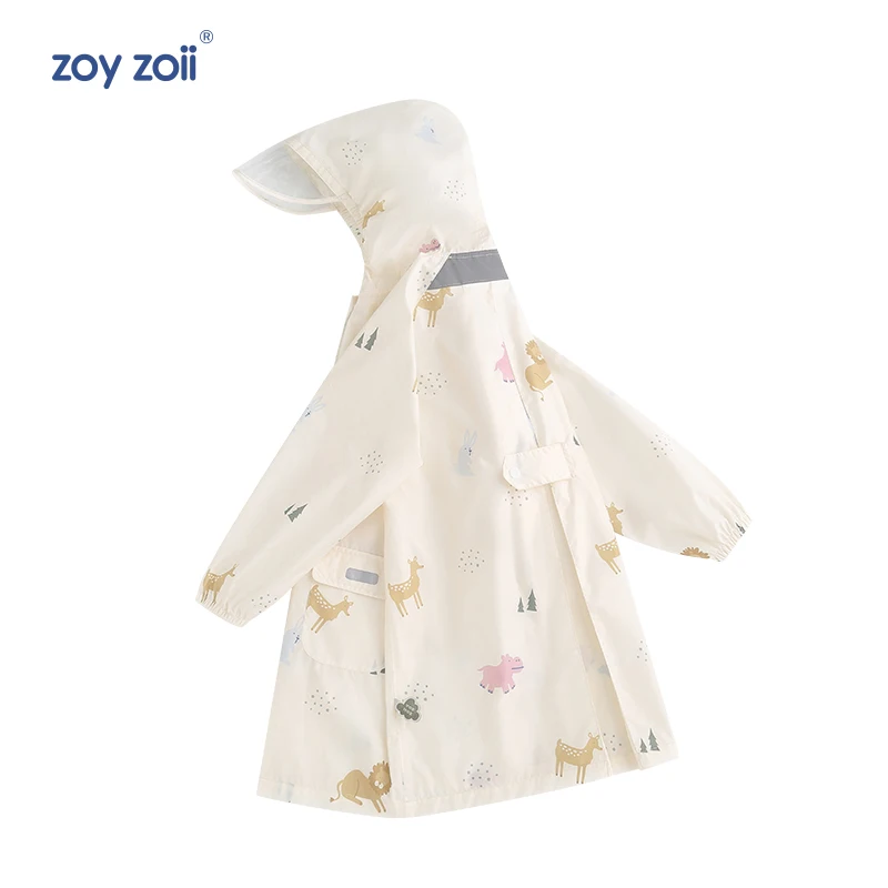Zoyzoii funny children raincoat jacket waterproof high quality poncho rain wear for kids