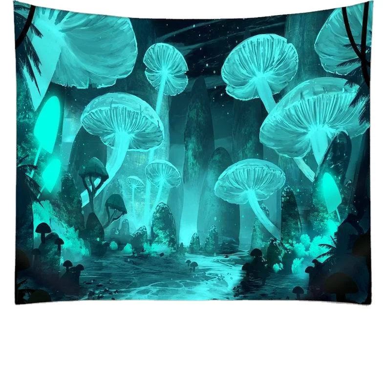 Factory OEM Wall Hanging Beautiful Plant Printing Tapestries Indian Style Wall Art Decor Tapestry Outdoor Yoga Activity Blanket