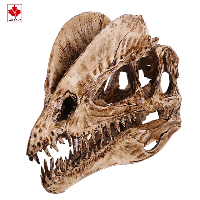 Cheap Halloween Gifts Resin Dinosaur Skull Figurine Home Decor