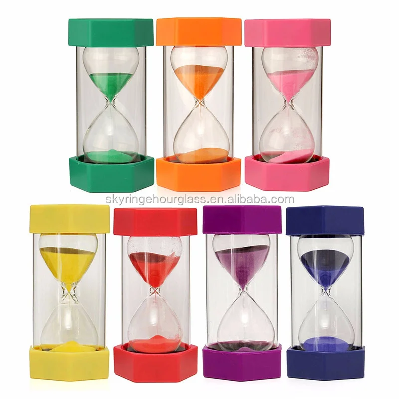 Round shape Kids board game sand time plastic hourglass