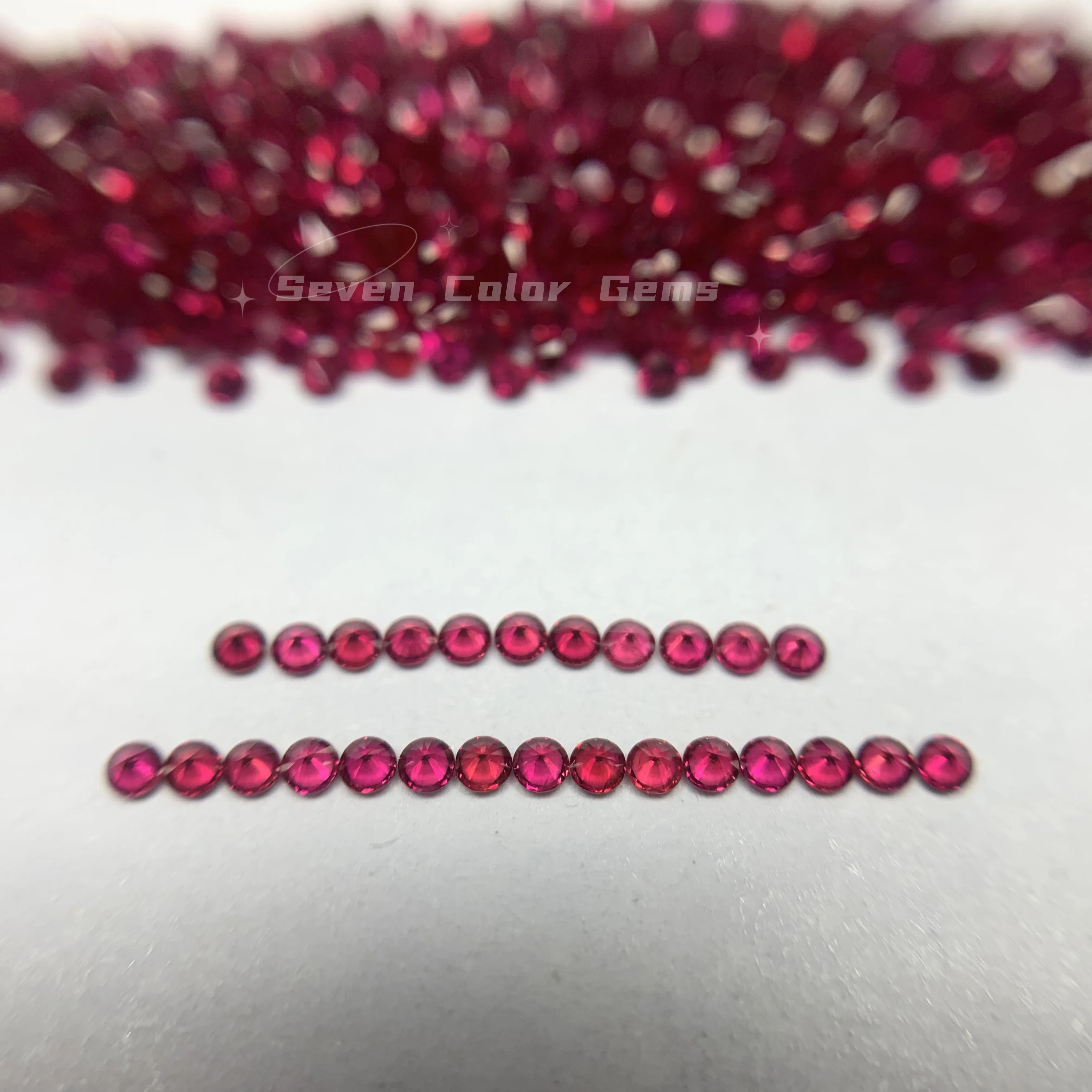 1.3mm Natural ruby stone red ruby stone melee brilliant ruby top quality raw rough pink red color price per carat