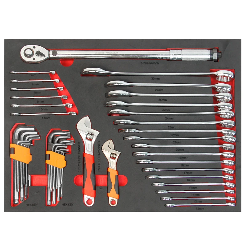 Diy 7 Drawers Tool Box With Hand Tool Sets For Garage Storage Tool Roller Cabinet Trolley Box