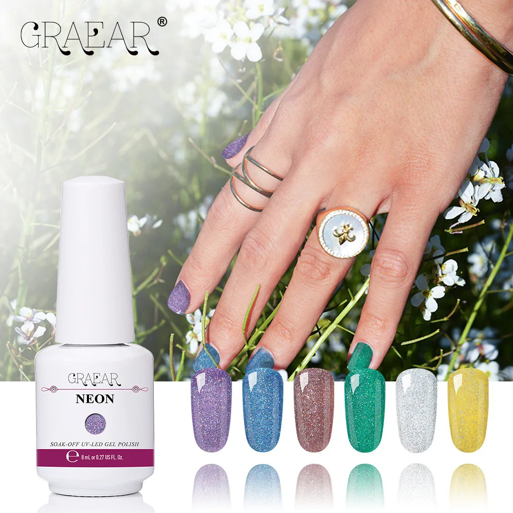 2022 Hot Sale Colorful Nail Polish Set 6 Colors Per Set Uv Gel Nail Polish