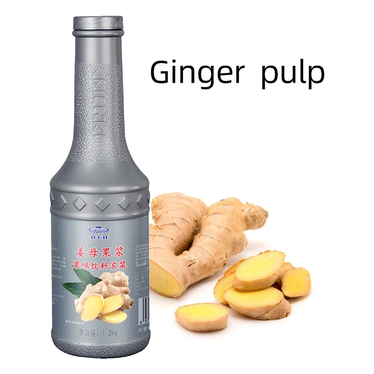 Halal Flavored Ginger pulp syrup 1200ml flavor cocktail coffee juice drink milk tea shop special