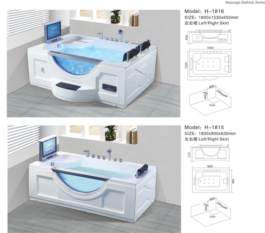 Квадратный спа-водопад для ванной комнаты