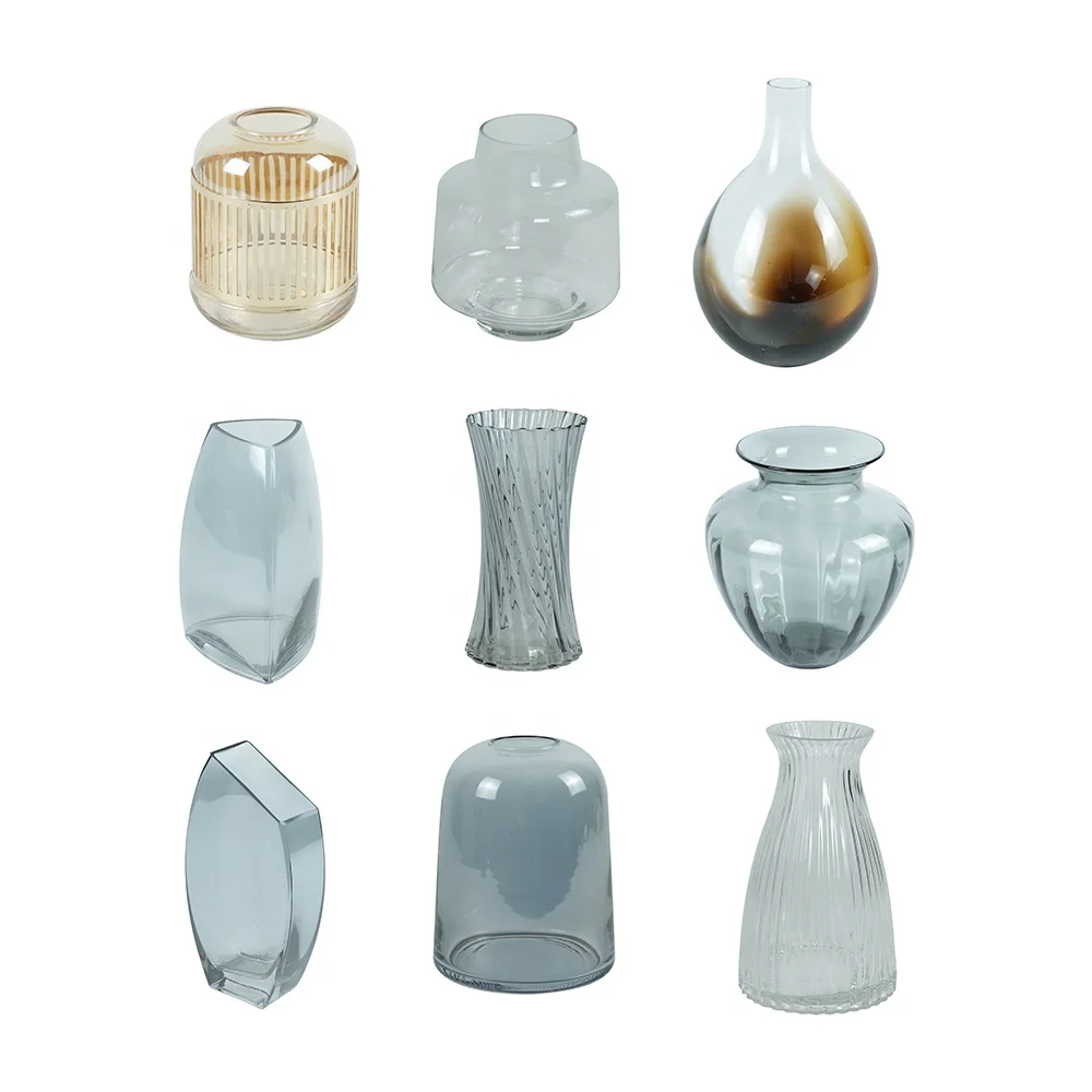 Foryoudecor Reusable Transparent Decorative Vase Small Glass Vases For Home Decor Centerpieces