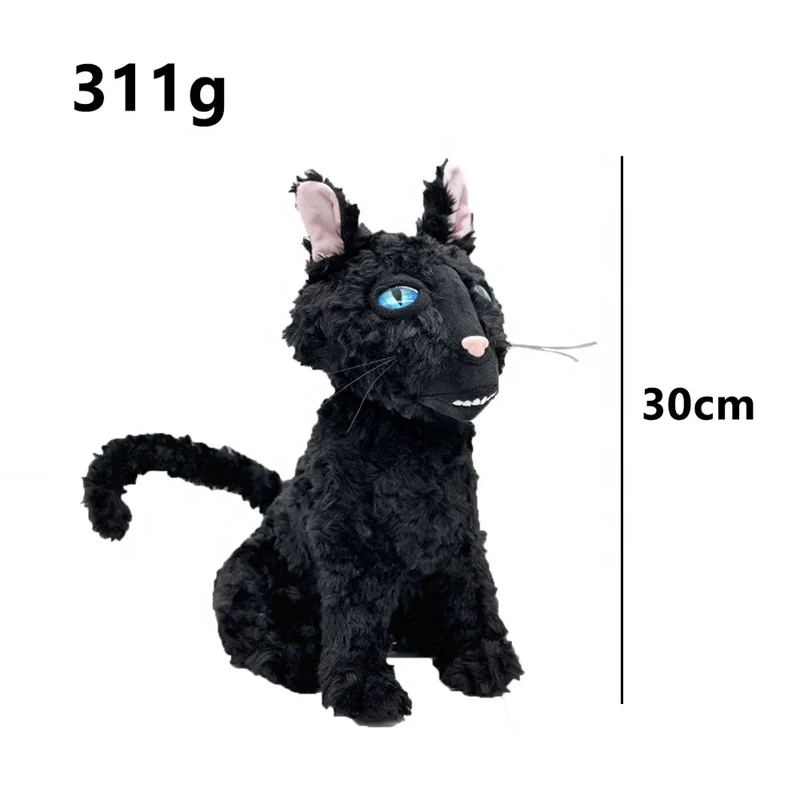 DOULUO New Design Creative Black Cat Plush Cartoon Stuffed Animal Doll Cute Coraline Cat Plush Toy