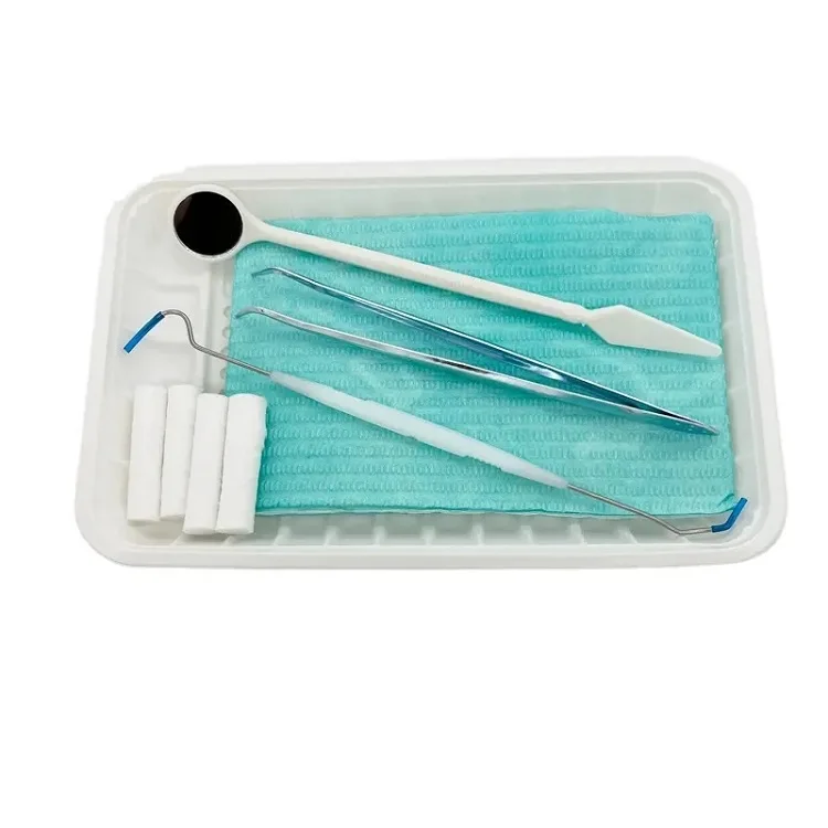 custom package 6 in 1 sterile examination disposable dental surgical instruments kits