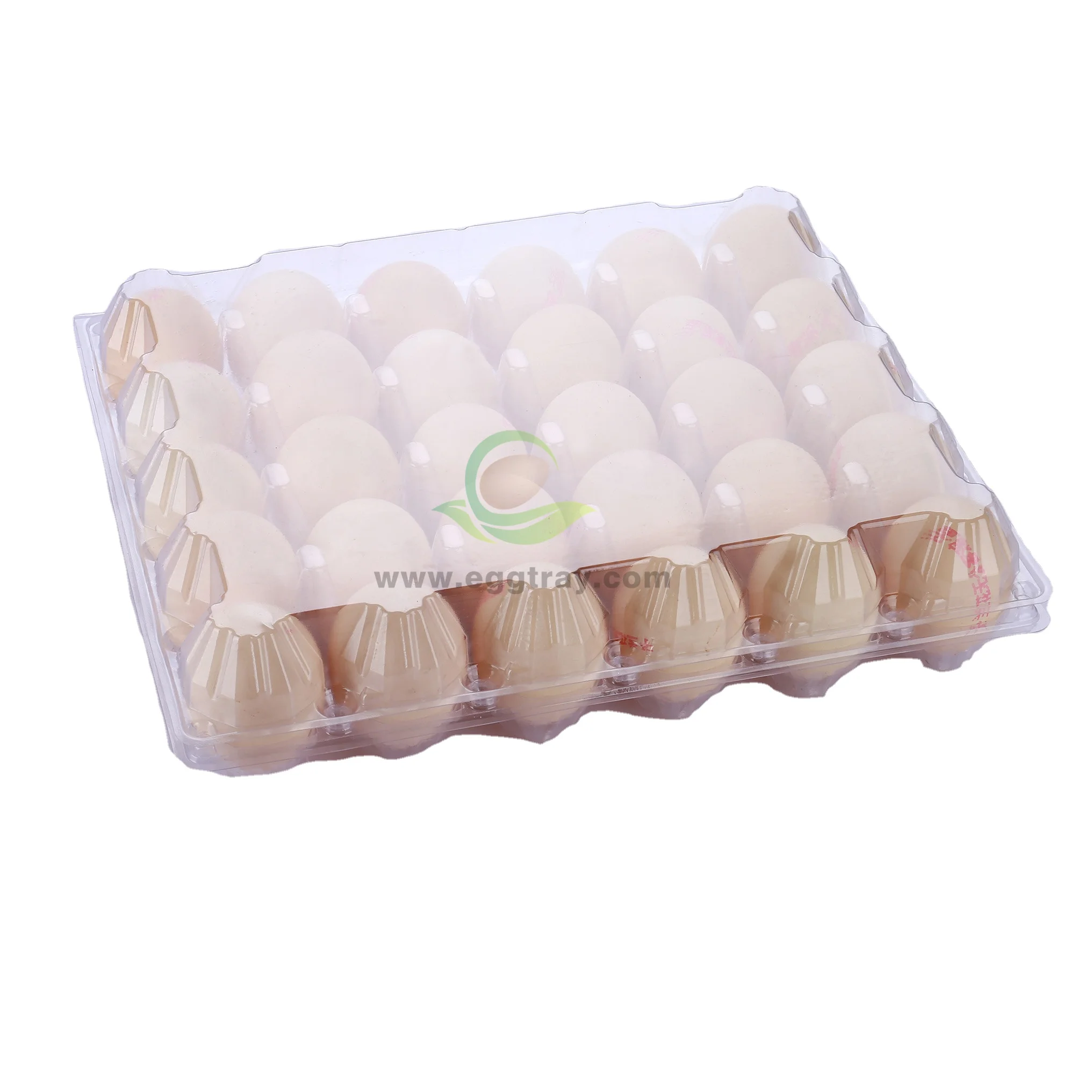 30 Holes Custom Clear packaging Cartons Wholesale Size Transparent Blister Packing  Box Crate Chicken Eggs PET plastic egg tray