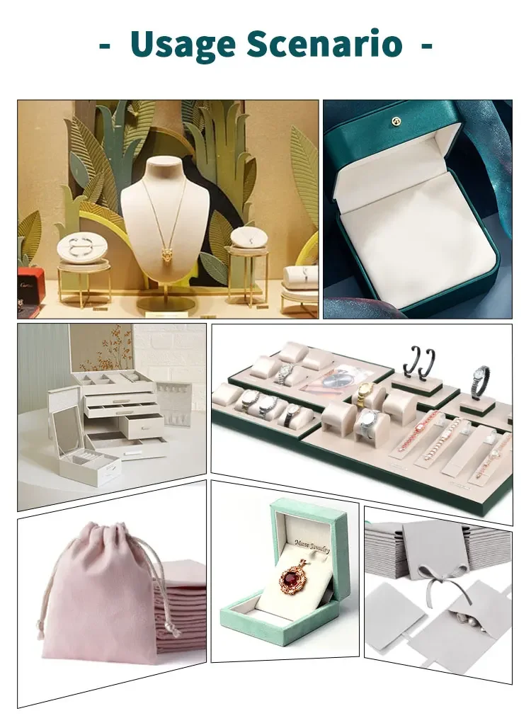High-End Luxurious Ultra Suede Microsuede Microfiber Faux Suede Leather for Jewelry Box Lining Display Stands