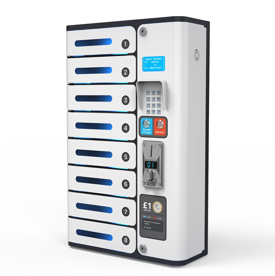 Y2power ADE Fast charging 8 Bay Coin operated Mobile Charging Locker PL-SC08-Y2 Phone charging cabinet