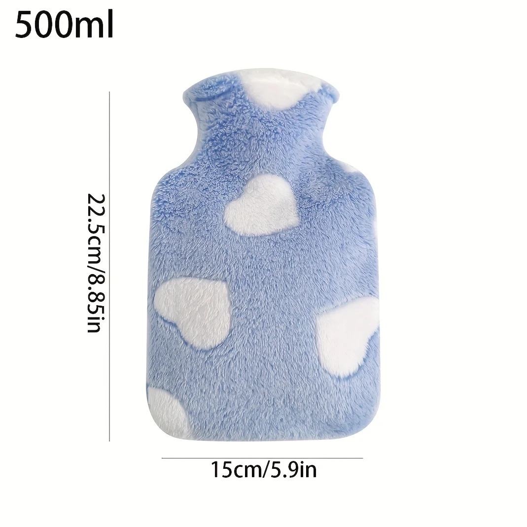 6.91oz/33.81oz Hand Warmer Soft PVC Lined Hot Water Bottle for Neck, Back, Shoulders, Legs & Menstrual Relief
