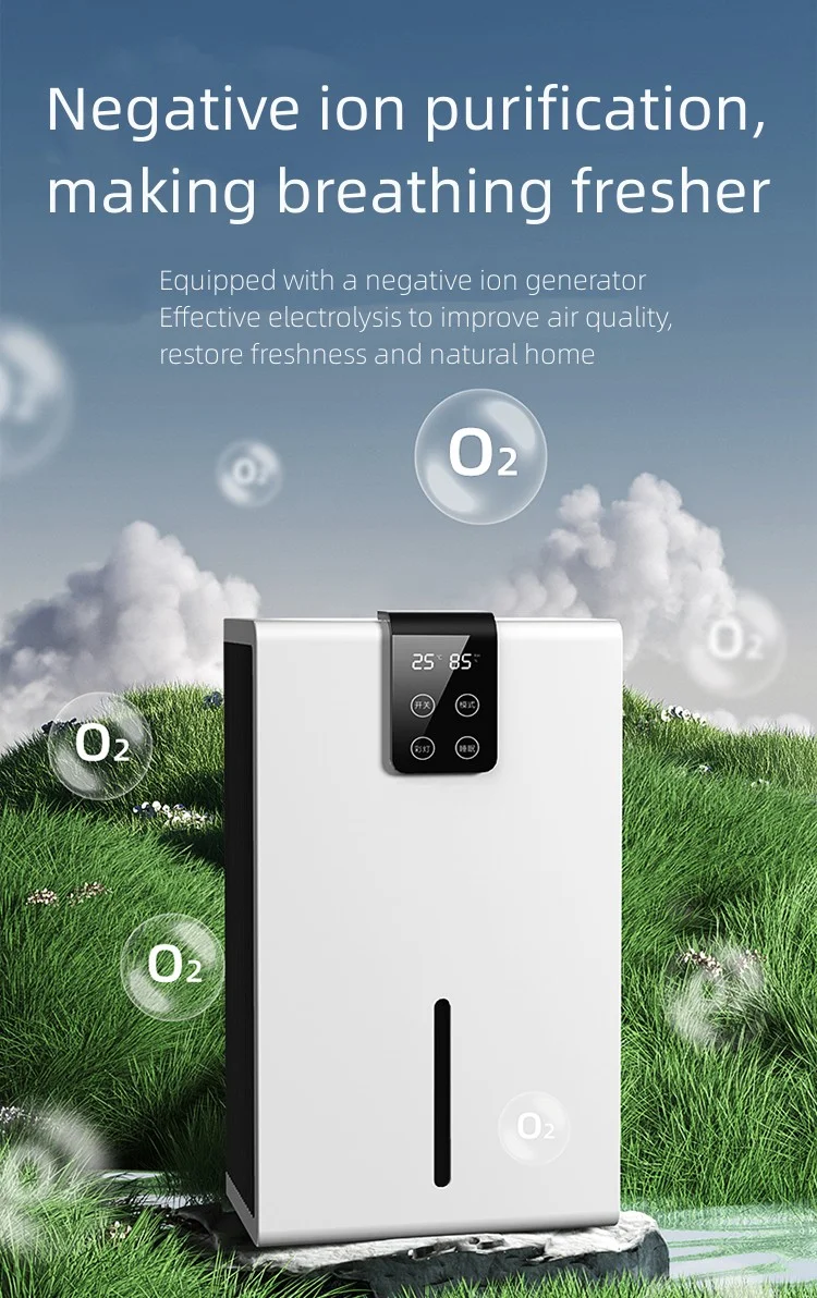 Small Automatic Portable LED LCD Screen Moisture Proof Smart Air Purifier Dehumidifier For Home