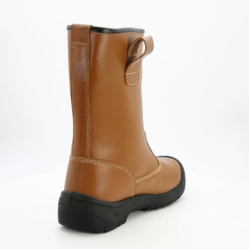 Gaomi Morning Glory High Leg Dual PU Sole Cow Action Leather CE Certification PU Injection Construction Rigger Boots