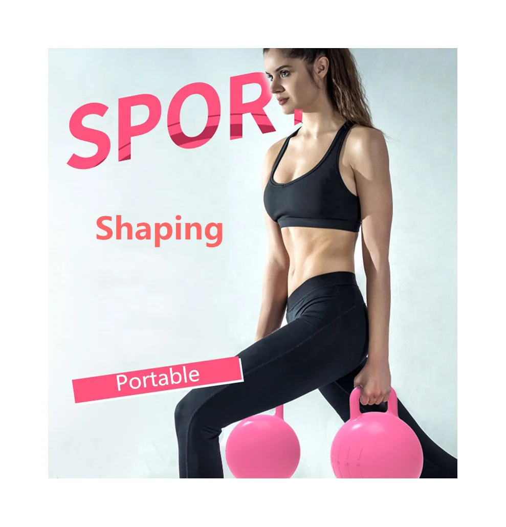 Portable Bodybuilding Strength Training Water Filled Adjustable Weight Kettlebell with Non Slip Double Ear Handle