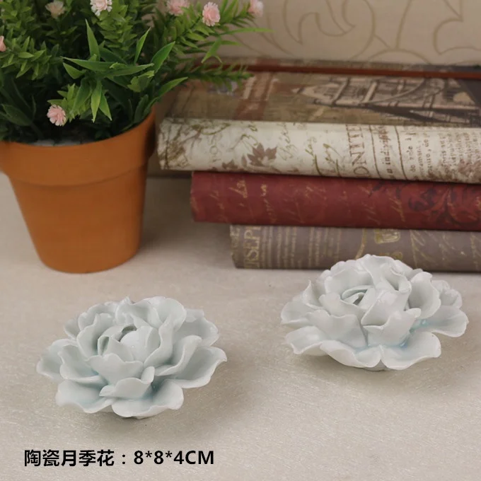
Unique home decor use cheap small ceramic flower bird statue 