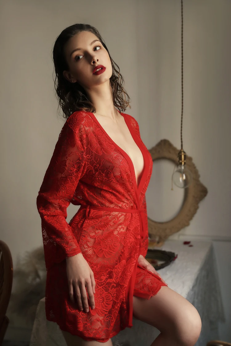 
Sexy lingerie wholesale Europe and the United States bathrobe home fashion underwear pajamas robe 