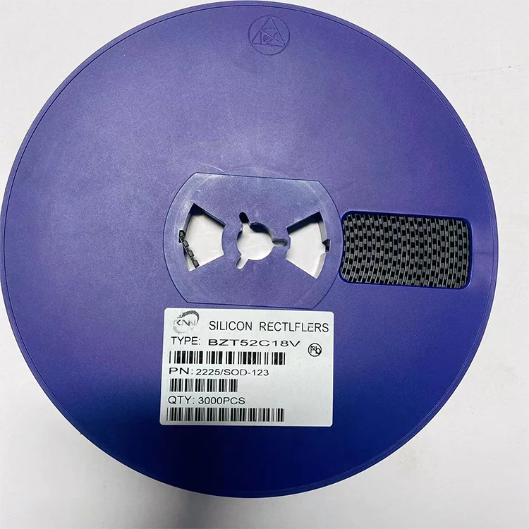 Стабилитрон WL T4 SMD BZT52C18V 1N4148W 18V 0,5 W SOD123 SMD, диоды для стабилизации, SOD123, диоды для поверхностного монтажа, кремниевый стабилитрон